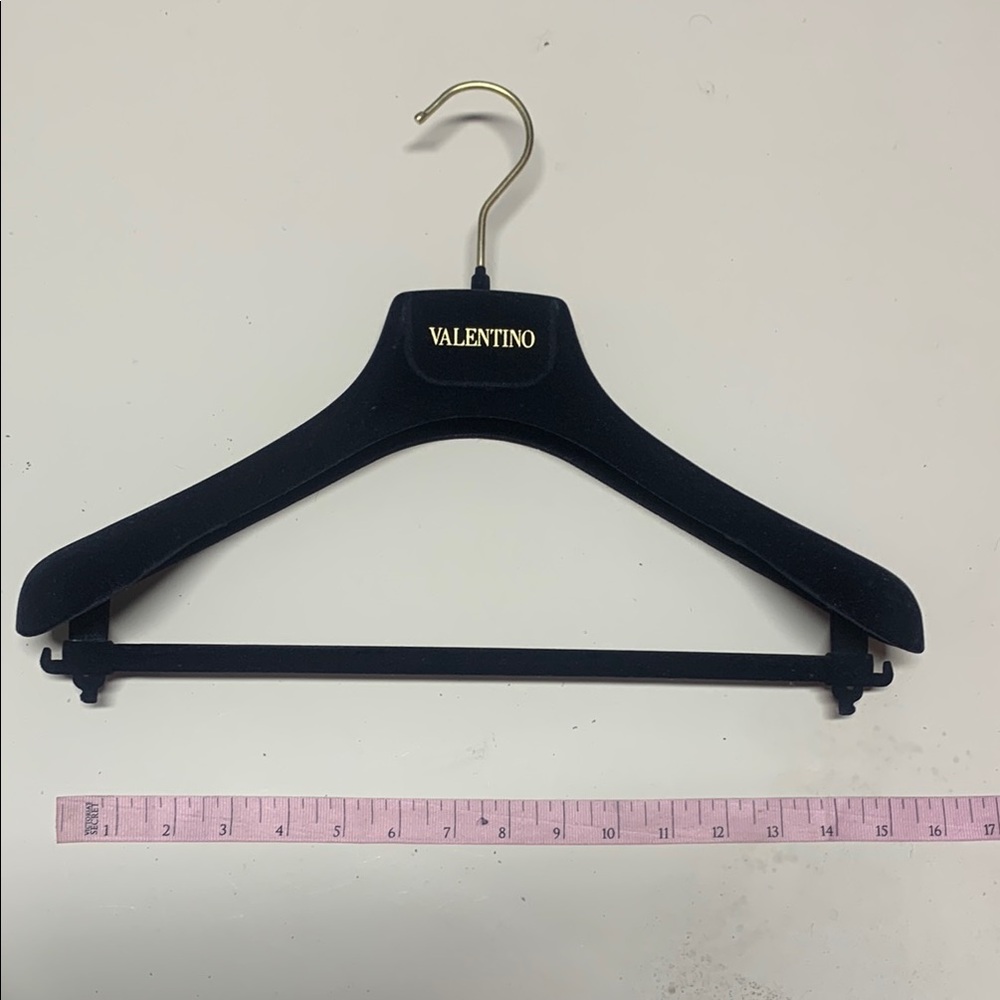 Valentino Black Velvet Hanger with Gold Hook